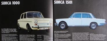 Simca Modelprogram 1968 Carbrochure (7857)